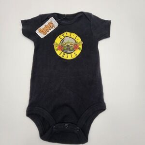 Bravado Guns N Roses Baby Bodysuit Black Cotton Graphic Romper 12-18M NWT